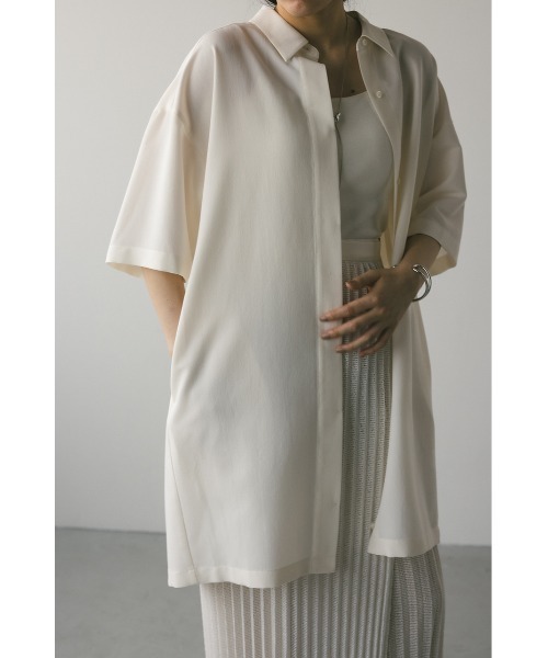 STYLEMIXER(スタイルミキサー)の「プリーツラップセットシャツワンピース(ワンピース・レディース・ネイビー/ホワイト・FREE)」の22枚目の写真