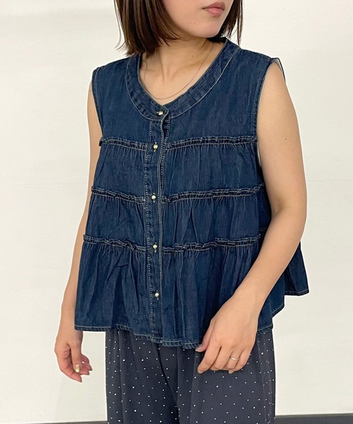 今季⭐︎人気完売品✨レプシィム　デニムフリルベスト LEPSIM｜デニムフリルベスト | Rakuten Fashion(楽天