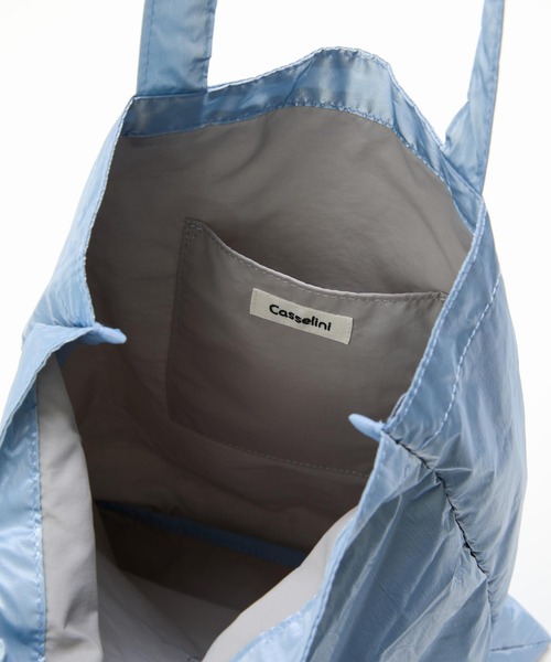 Casselini（キャセリーニ）の「Casselini(キャセリーニ)ナイロンエンブロイダリートート（トートバッグ・レディース・シルバー/ブルー/ブラック・FREE）」の13枚目の写真