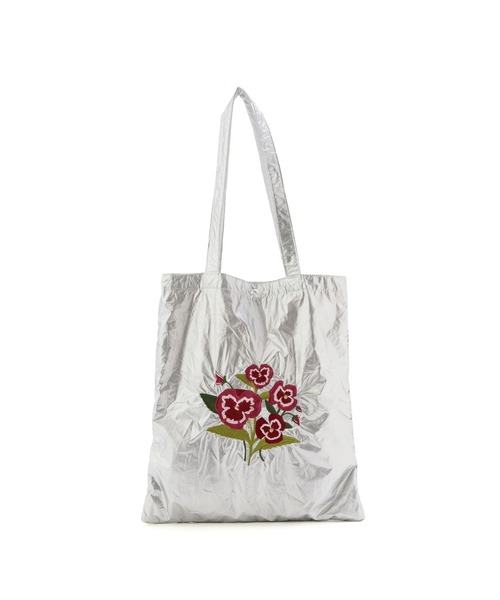 Casselini（キャセリーニ）の「Casselini(キャセリーニ)ナイロンエンブロイダリートート（トートバッグ・レディース・シルバー/ブルー/ブラック・FREE）」の21枚目の写真