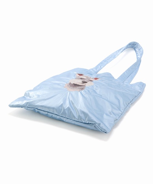 Casselini（キャセリーニ）の「Casselini(キャセリーニ)ナイロンエンブロイダリートート（トートバッグ・レディース・シルバー/ブルー/ブラック・FREE）」の16枚目の写真