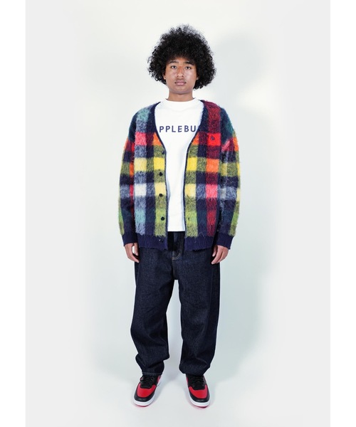 APPLEBUM(アップルバム)の「Check Knit Cardigan(カーディガン/ボレロ・メンズ・マルチ・MEDIUM/X-LARGE/LARGE)」の1枚目の写真