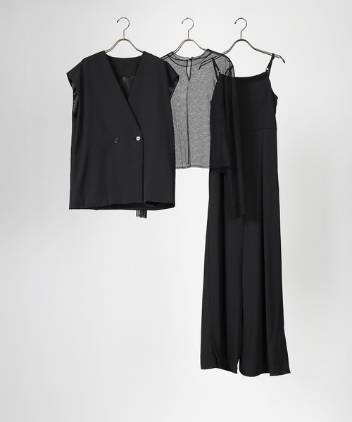 マニッシュ ベスト セットアップ 3点 パンツドレス パーティー ドレス