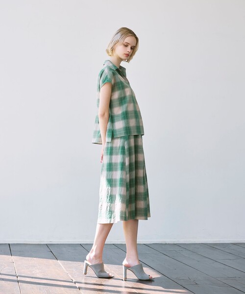 MACKINTOSH LONDON(マッキントッシュ ロンドン)の「ブライトチェックスカート(スカート・レディース・ベージュ系その他5/グリーン系その他・38/36)」の5枚目の写真