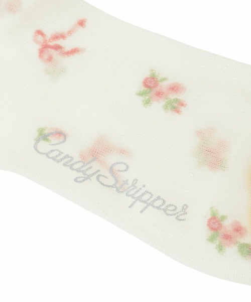 Candy Stripper（キャンディストリッパー）の「GARDEN SHEER KNEE HIGH ソックス（ソックス/靴下・レディース・アイボリー/ブラック/オフホワイト・FREE）」の8枚目の写真