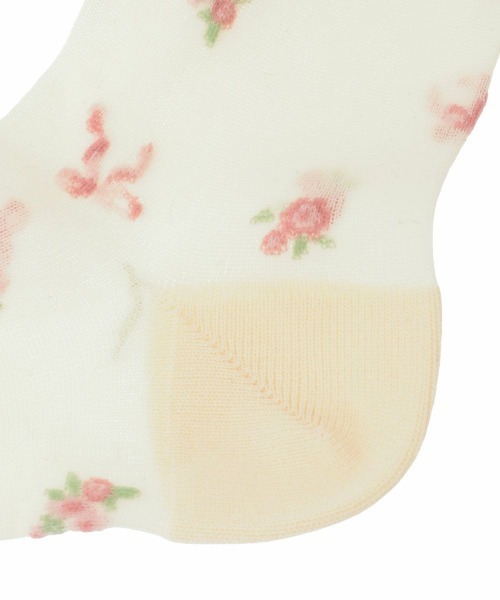 Candy Stripper（キャンディストリッパー）の「GARDEN SHEER KNEE HIGH ソックス（ソックス/靴下・レディース・アイボリー/ブラック/オフホワイト・FREE）」の6枚目の写真