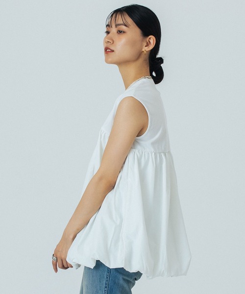 ROSE BUD(ローズバッド)の「FABRIC COMBINATION TANK(タンクトップ・レディース・ブラック/ホワイト・ONE SIZE)」の17枚目の写真