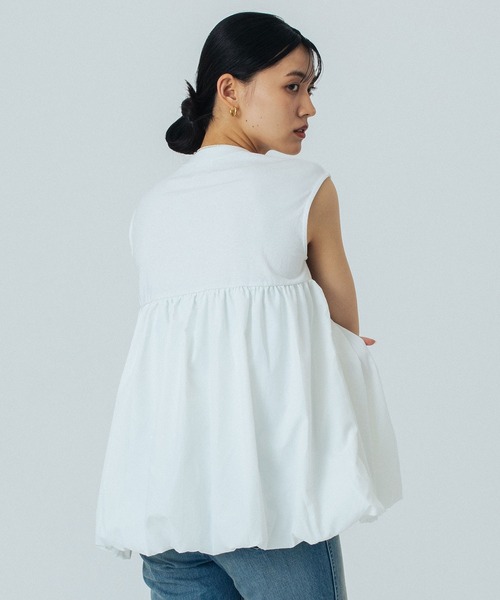 ROSE BUD(ローズバッド)の「FABRIC COMBINATION TANK(タンクトップ・レディース・ブラック/ホワイト・ONE SIZE)」の16枚目の写真