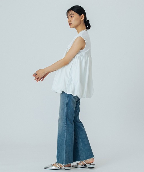 ROSE BUD(ローズバッド)の「FABRIC COMBINATION TANK(タンクトップ・レディース・ブラック/ホワイト・ONE SIZE)」の8枚目の写真