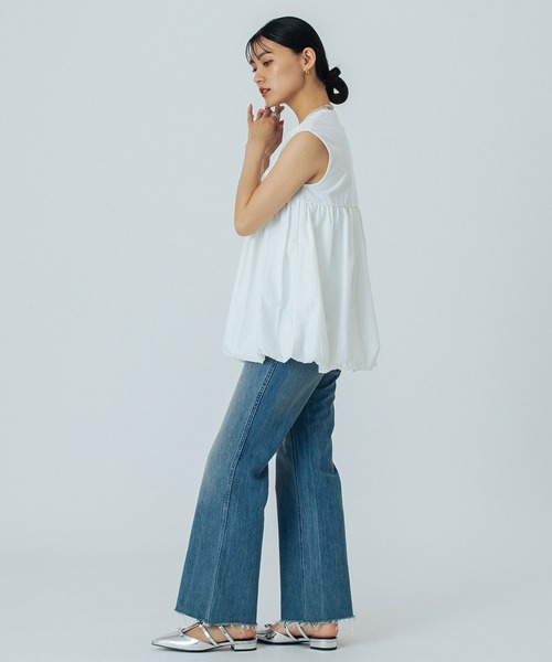 ROSE BUD(ローズバッド)の「FABRIC COMBINATION TANK(タンクトップ・レディース・ブラック/ホワイト・ONE SIZE)」の7枚目の写真