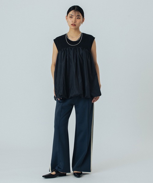 ROSE BUD(ローズバッド)の「FABRIC COMBINATION TANK(タンクトップ・レディース・ブラック/ホワイト・ONE SIZE)」の4枚目の写真