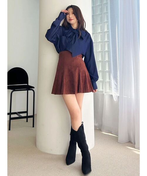 MERCURYDUO(マーキュリーデュオ)の「配色ステッチビッグリボンセットシャツ(シャツ/ブラウス・レディース・オフホワイト/インディゴブルー/ピンク・FREE)」の14枚目の写真