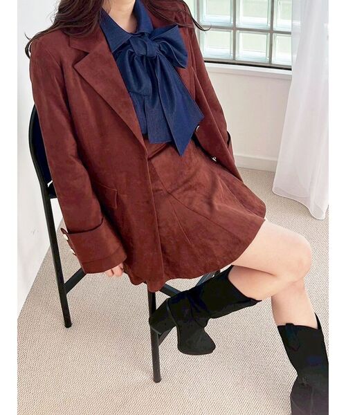 MERCURYDUO(マーキュリーデュオ)の「配色ステッチビッグリボンセットシャツ(シャツ/ブラウス・レディース・オフホワイト/インディゴブルー/ピンク・FREE)」の20枚目の写真