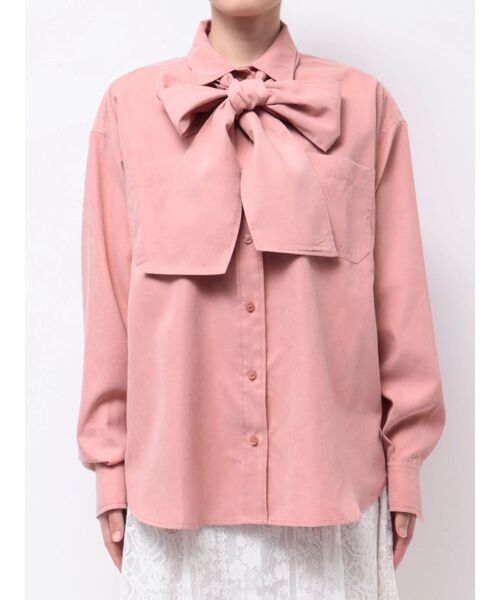 MERCURYDUO(マーキュリーデュオ)の「配色ステッチビッグリボンセットシャツ(シャツ/ブラウス・レディース・オフホワイト/インディゴブルー/ピンク・FREE)」の21枚目の写真