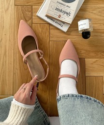 DISCOAT | 【S～Lサイズ展開】ポインテッドストラップシューズ(パンプス)