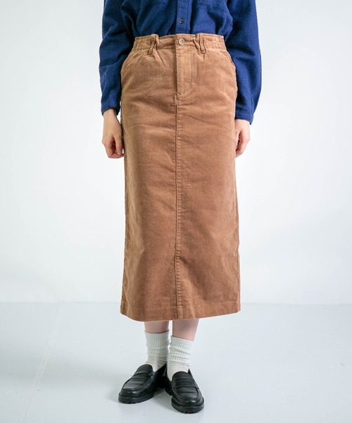 D.M.G.（ドミンゴ）の「[D.M.G. / ディーエムジー] 14Wストレッチコール タイトスカート（スカート・レディース・アイボリー/キャメル/ブラック/バーガンディー・M/S）」の2枚目の写真