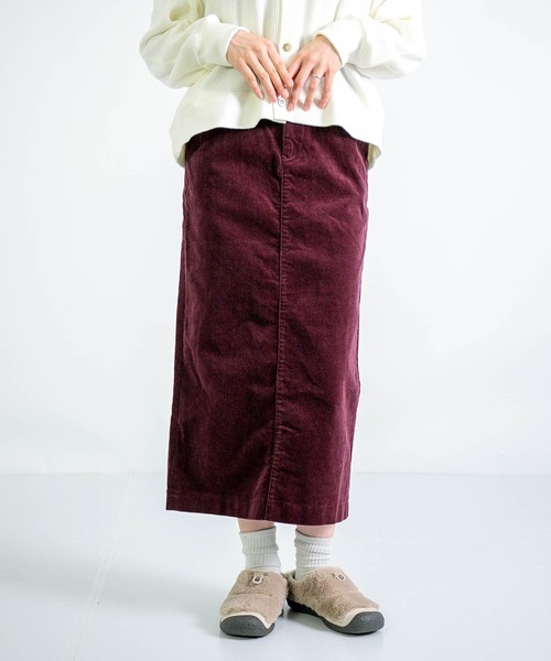 D.M.G.（ドミンゴ）の「[D.M.G. / ディーエムジー] 14Wストレッチコール タイトスカート（スカート・レディース・アイボリー/キャメル/ブラック/バーガンディー・M/S）」の4枚目の写真