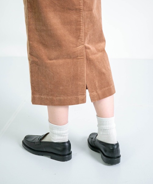 D.M.G.（ドミンゴ）の「[D.M.G. / ディーエムジー] 14Wストレッチコール タイトスカート（スカート・レディース・アイボリー/キャメル/ブラック/バーガンディー・M/S）」の8枚目の写真