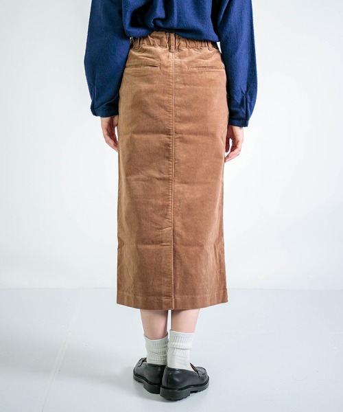 D.M.G.（ドミンゴ）の「[D.M.G. / ディーエムジー] 14Wストレッチコール タイトスカート（スカート・レディース・アイボリー/キャメル/ブラック/バーガンディー・M/S）」の7枚目の写真