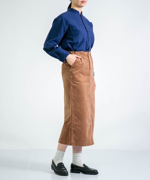 D.M.G.（ドミンゴ）の「[D.M.G. / ディーエムジー] 14Wストレッチコール タイトスカート（スカート・レディース・アイボリー/キャメル/ブラック/バーガンディー・M/S）」の20枚目の写真