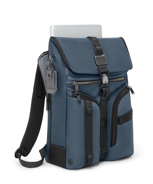 TUMI(トゥミ)の「ALPHA BRAVO 「サーヴェイランス」フラップ・バックパック(A4/PC15インチまで対応)(バックパック/リュック・メンズ・グレイッシュブルー・FREE)」の3枚目の写真