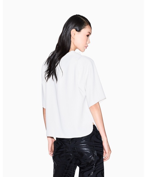 ARMANI EXCHANGE(アルマーニエクスチェンジ)の「【A|X アルマーニ エクスチェンジ】ジュエルデザインネック ブラウス(シャツ/ブラウス・レディース・アイボリー/ブラック・LARGE/MEDIUM/SMALL/X-LARGE/X-SMALL)」の7枚目の写真