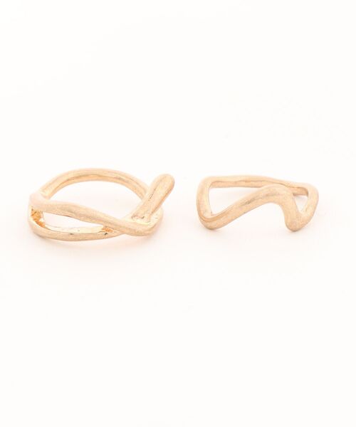 GOLDY(ゴールディ)の「【GOLDY】2個セット ニュアンスリング 5250905※(リング・レディース・シルバー/ゴールド系その他/シルバー系1/ゴールド・FREE)」の4枚目の写真
