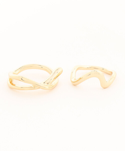 GOLDY(ゴールディ)の「【GOLDY】2個セット ニュアンスリング 5250905※(リング・レディース・シルバー/ゴールド系その他/シルバー系1/ゴールド・FREE)」の3枚目の写真