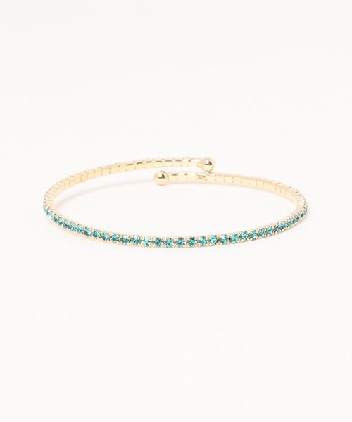 チャイハネ(チャイハネ)の「【チャイハネ】マハララインストーンバングル(バングル/リストバンド・レディース・ターコイズブルー/クリア/ブラック/ブラウン系その他/レッド/グリーン・FREE)」の1枚目の写真