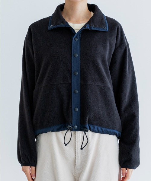 セール】MEYAME/メヤメ フリーススナップショートジャケット FLEECE