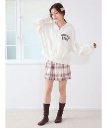 GELATO PIQUE チェック柄ルームウェア上下セット M gelato pique｜ジェラート ピケのルームウェア/パジャマ