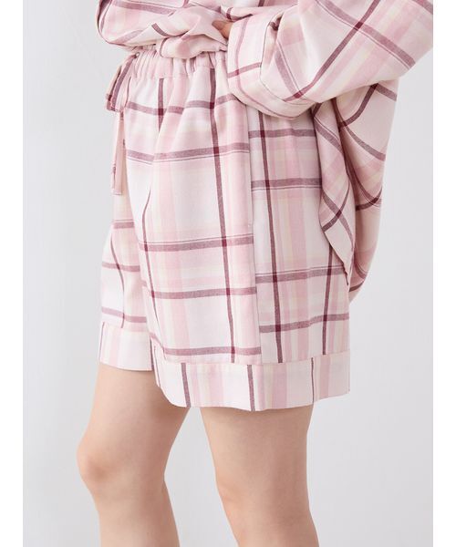 GELATO PIQUE チェック柄パジャマ ピンク gelato pique（ジェラートピケ）の「【ONLINE限定】チェック柄