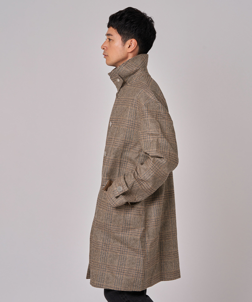 Mackintosh(マッキントッシュ)の「MACKINTOSH(マッキントッシュ) 別注 HUMBIE/ハンビー SL "グレンチェック"(ステンカラーコート・メンズ・チョコ・34/36/38/40)」の22枚目の写真