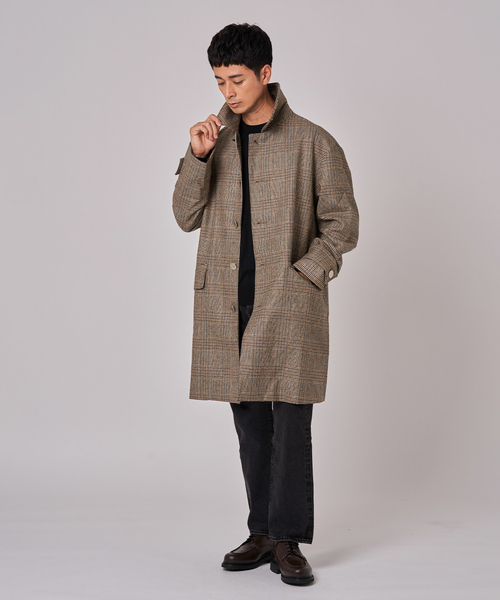 Mackintosh(マッキントッシュ)の「MACKINTOSH(マッキントッシュ) 別注 HUMBIE/ハンビー SL "グレンチェック"(ステンカラーコート・メンズ・チョコ・34/36/38/40)」の19枚目の写真