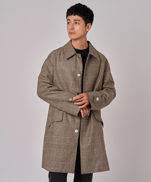 Mackintosh(マッキントッシュ)の「MACKINTOSH(マッキントッシュ) 別注 HUMBIE/ハンビー SL "グレンチェック"(ステンカラーコート・メンズ・チョコ・34/36/38/40)」の15枚目の写真