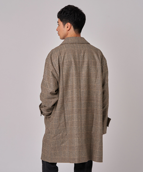 Mackintosh(マッキントッシュ)の「MACKINTOSH(マッキントッシュ) 別注 HUMBIE/ハンビー SL "グレンチェック"(ステンカラーコート・メンズ・チョコ・34/36/38/40)」の14枚目の写真