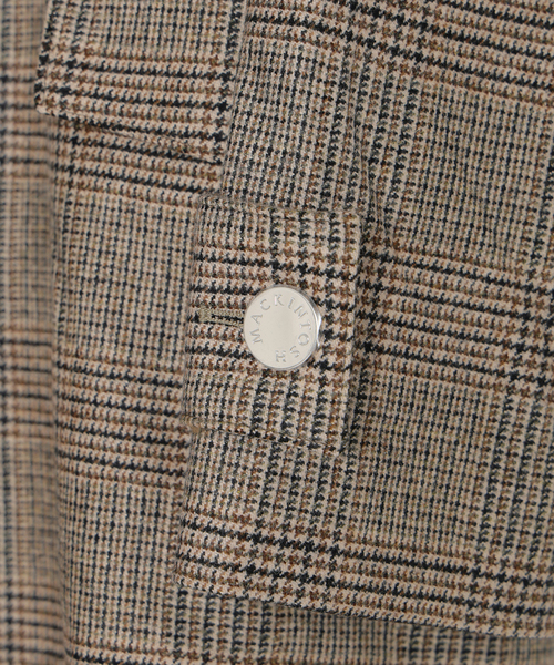 Mackintosh(マッキントッシュ)の「MACKINTOSH(マッキントッシュ) 別注 HUMBIE/ハンビー SL "グレンチェック"(ステンカラーコート・メンズ・チョコ・34/36/38/40)」の4枚目の写真