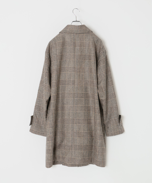 Mackintosh(マッキントッシュ)の「MACKINTOSH(マッキントッシュ) 別注 HUMBIE/ハンビー SL "グレンチェック"(ステンカラーコート・メンズ・チョコ・34/36/38/40)」の3枚目の写真