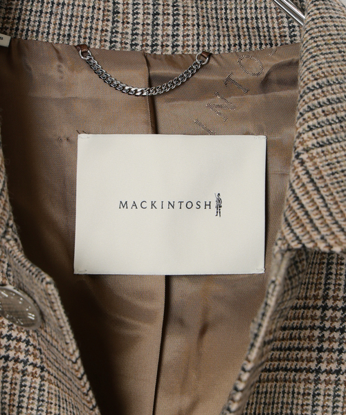 Mackintosh(マッキントッシュ)の「MACKINTOSH(マッキントッシュ) 別注 HUMBIE/ハンビー SL "グレンチェック"(ステンカラーコート・メンズ・チョコ・34/36/38/40)」の2枚目の写真