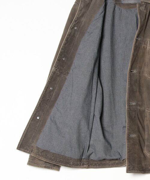 REPLAY（リプレイ）の「ヴィンテージ ウォッシュゴートスウェードジャケット（カバーオール・メンズ・グレー・SMALL）」の10枚目の写真