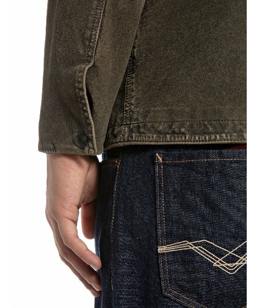 REPLAY（リプレイ）の「ヴィンテージ ウォッシュゴートスウェードジャケット（カバーオール・メンズ・グレー・SMALL）」の8枚目の写真