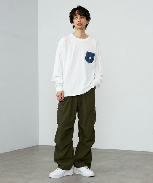 Lee/リー デニムポケット ロングスリーブTシャツ/長袖Tシャツ