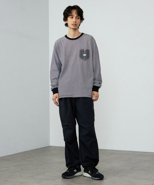 【リー】デニムジャケット ロングシャツ エルボー フロントポケット リー】デニムジャケット ロングシャツ エルボーパッチ フロント
