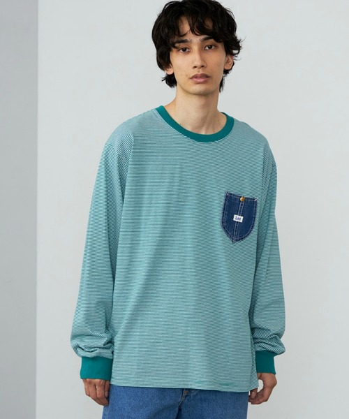 セール】Lee/リー デニムポケット ロングスリーブTシャツ/長袖Tシャツ