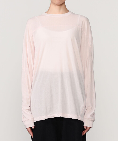 UNFIL（アンフィル）の「UNFIL | コットンシアージャージー フットボールTシャツ WOMEN（Tシャツ/カットソー・レディース・ピンク/ダークブラウン・1）」の9枚目の写真