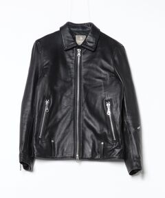 URBAN RESEARCH ブラックレザーシングルライダースジャケット L URBAN RESEARCH ブラックレザーシングルライダースジャケット L