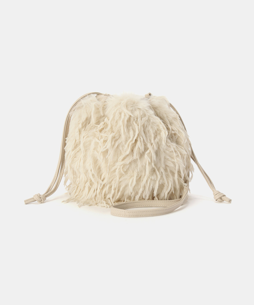 B.C STOCK（ベーセーストック）の「T.S.L/ティーエスエル フェザーヤーン2WAYショルダー（ショルダーバッグ・レディース・ブラック/チャコールグレー/アイボリー・FREE）」の2枚目の写真