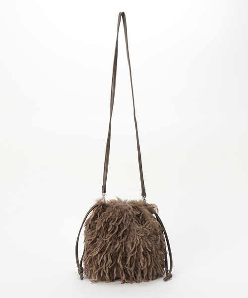 B.C STOCK（ベーセーストック）の「T.S.L/ティーエスエル フェザーヤーン2WAYショルダー（ショルダーバッグ・レディース・ブラック/チャコールグレー/アイボリー・FREE）」の4枚目の写真