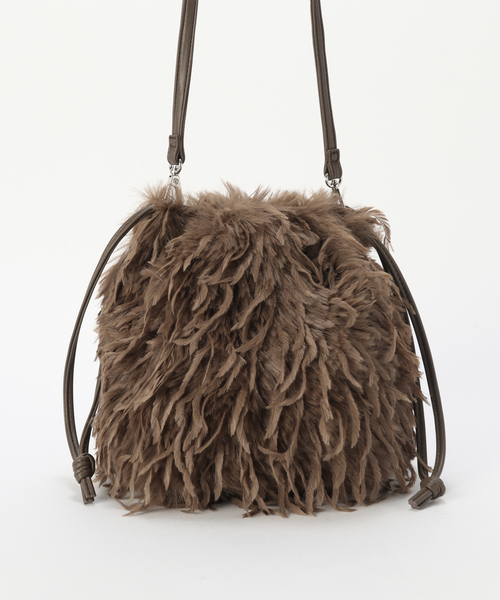 B.C STOCK（ベーセーストック）の「T.S.L/ティーエスエル フェザーヤーン2WAYショルダー（ショルダーバッグ・レディース・ブラック/チャコールグレー/アイボリー・FREE）」の5枚目の写真