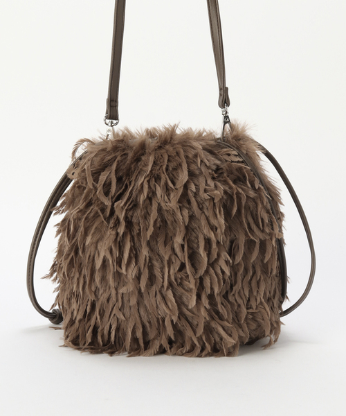 B.C STOCK（ベーセーストック）の「T.S.L/ティーエスエル フェザーヤーン2WAYショルダー（ショルダーバッグ・レディース・ブラック/チャコールグレー/アイボリー・FREE）」の7枚目の写真